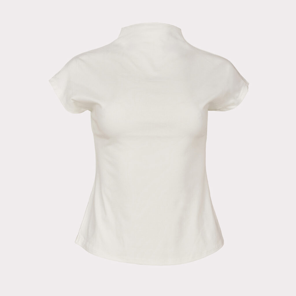 White Turtleneck T-shirt, dettaglio