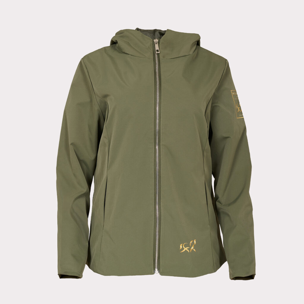 Olive green Zip-up hoodie windbreaker, immagine 3