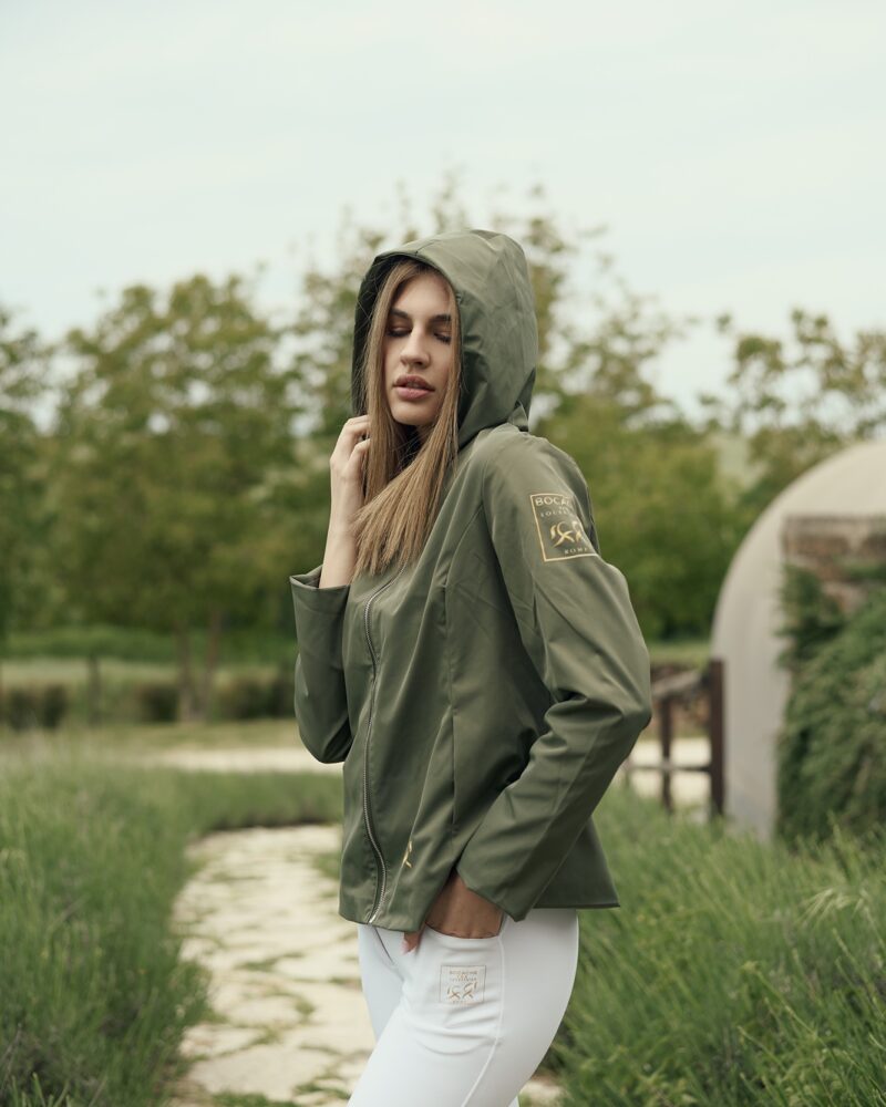 Green Zip-up hoodie windbreaker