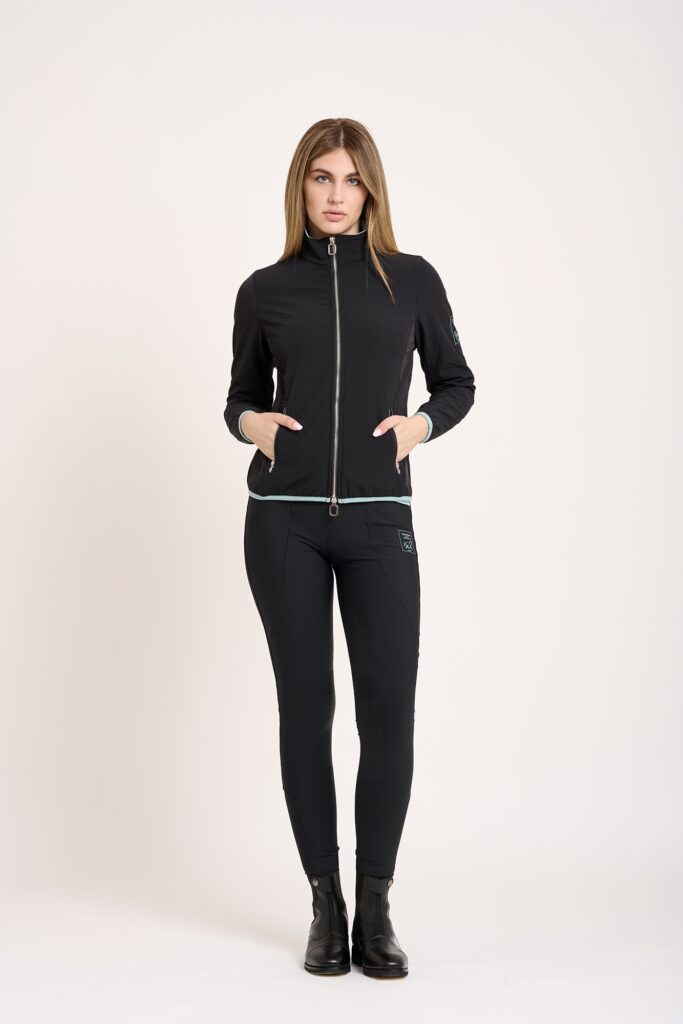 Black Robin-Blue Bomber Jacket, dettaglio