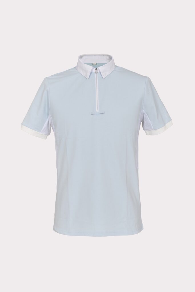 Half-sleeved sky blue competition shirt, dettaglio