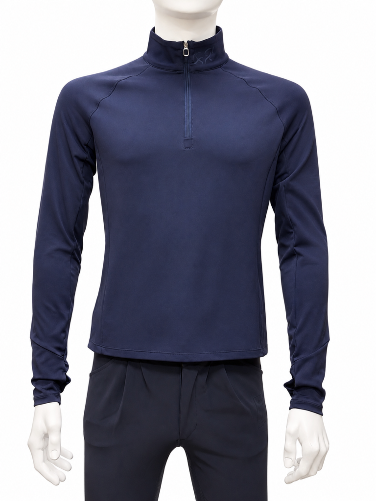 Navy Blue Half Zip Man’s Layer, dettaglio