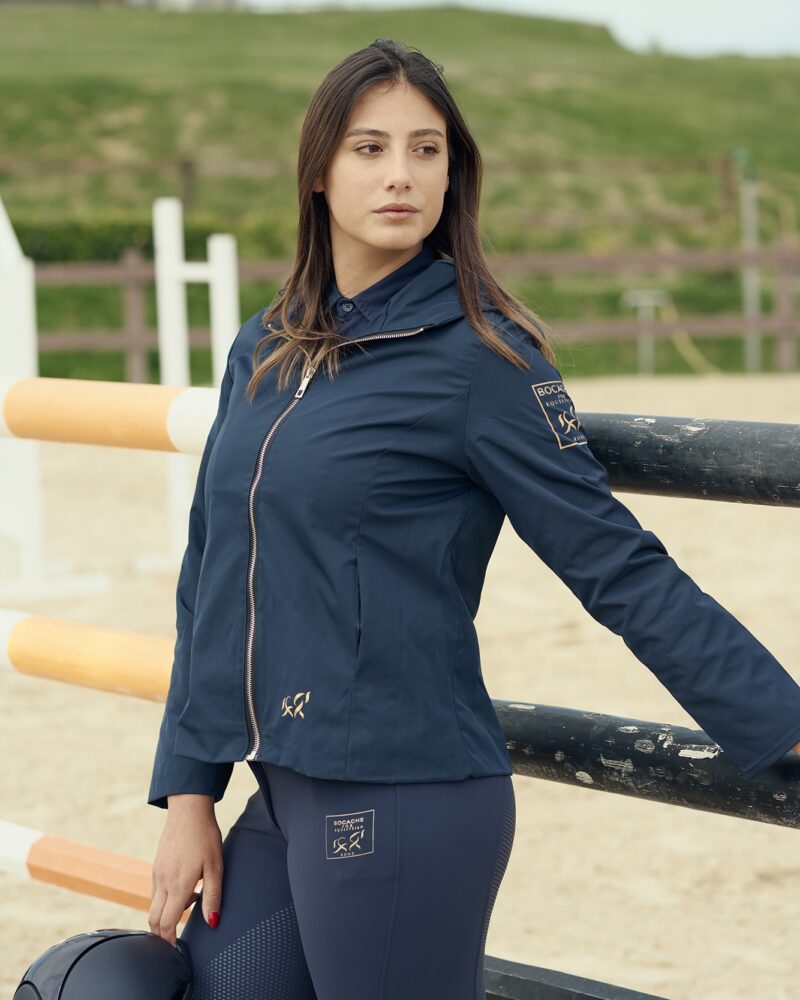 Navy Zip-Up Hoodie Windbreaker